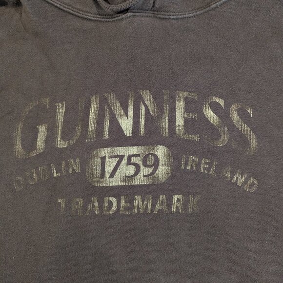Guinness Official Distressed Hoodie Sweatshirt - Picture 5 of 7